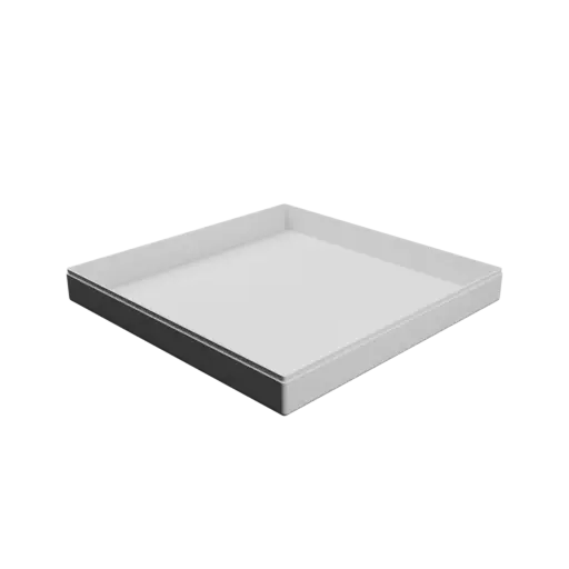 square box with lid STL 3D model – 236×236×31 mm, wall thickness 2 mm