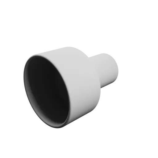 Tube adapter STL file ⌀ 75–39 mm (Length: 95 mm)