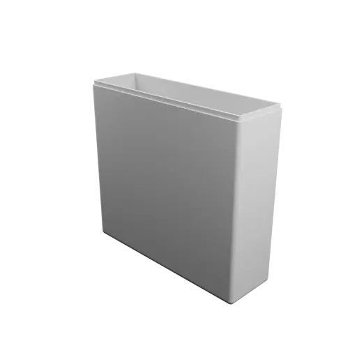 rectangular-base box with lid STL 3D file – 180×55×170 mm, wall thickness 3 mm