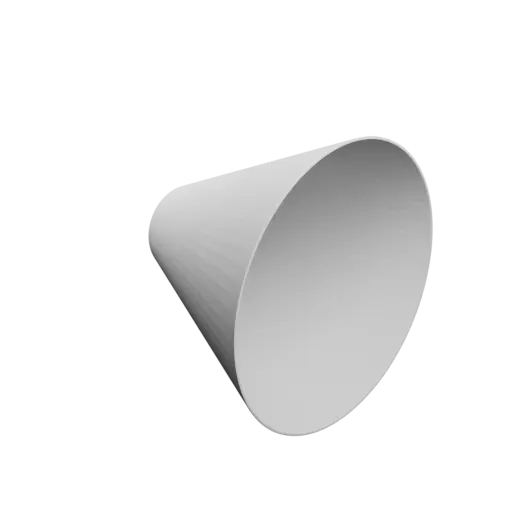 Bowl STL 3D file, inner: base Ø40 mm, top Ø120 mm, height 100 mm - wall thickness 1 mm