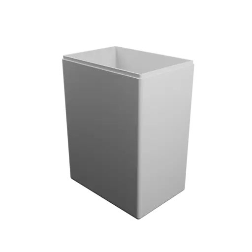 rectangular box with lid STL 3D file – 130×90×175 mm, wall thickness 3 mm