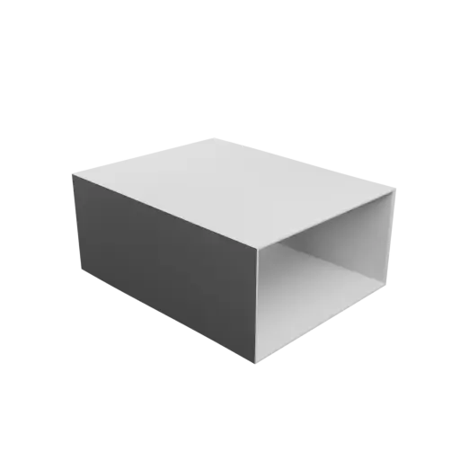 fichier STL Adaptateur de tuyau rectangulaire 190x100mm vers 186.7x96.7mm - transition: 190mm