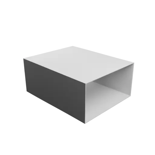 fichier STL Adaptateur de tuyau rectangulaire 190x100mm vers 187.7x97.7mm - transition: 180mm