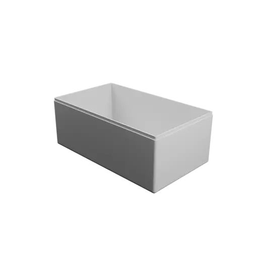 rectangular-base box with lid STL 3D file – 190×110×75 mm, wall thickness 2 mm