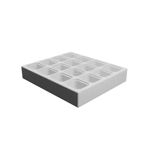 Boîte à compartiments avec codes couleurs : 16 compartiments de 12×10×8 mm