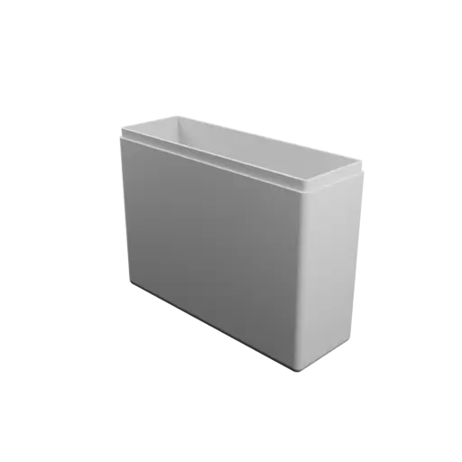 rectangular box with lid STL file – 105×35×80 mm, wall thickness 2 mm