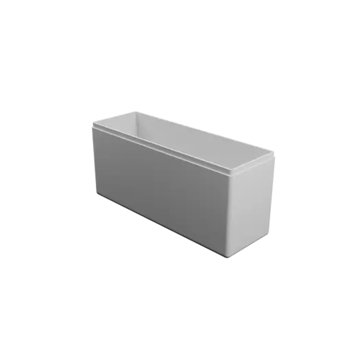 rectangular-base box with lid STL 3D file – 150×50×70 mm, wall thickness 2 mm