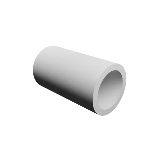 tube STL 3D model OD 20 mm, ID 15.2 mm, length 35 mm