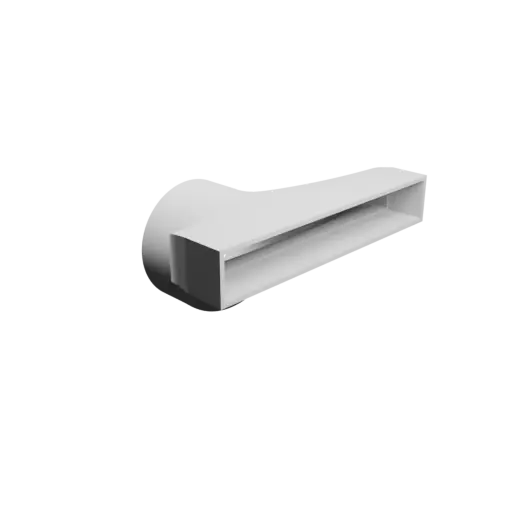Round-to-Rectangular Tube Adapter STL file ⌀98 mm to 200×30 mm, thickness 3 mm + offset