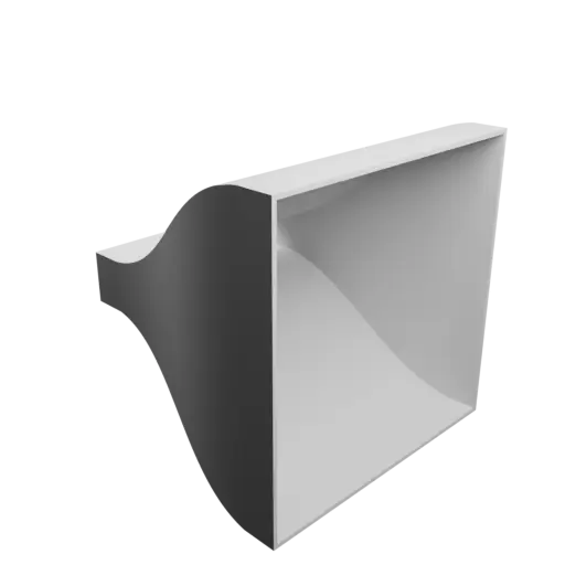 fichier STL Adaptateur de conduit rectangulaire 165x31.8mm vers 209x209mm - transition: 150mm