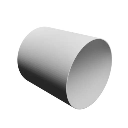 Bowl STL 3D file, inner: base Ø92 mm, top Ø92 mm, height 100 mm - wall thickness 1 mm