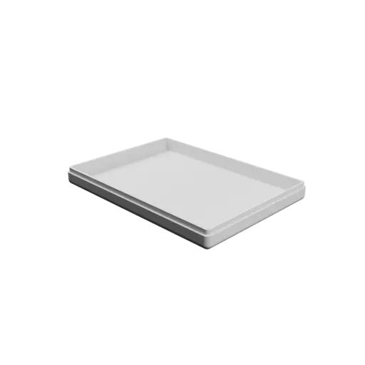 rectangular-base box with lid STL 3D file – 160×115×20 mm, wall thickness 3 mm