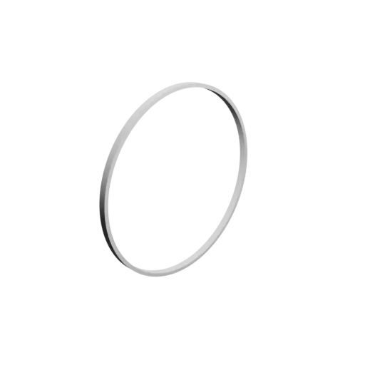 hollow tube STL file OD 80 mm, ID 77 mm, length 3 mm