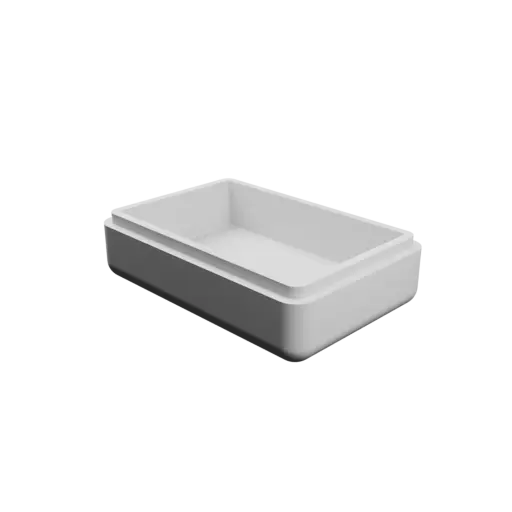 rectangular box with lid STL file – 100×67×34 mm, wall thickness 6 mm