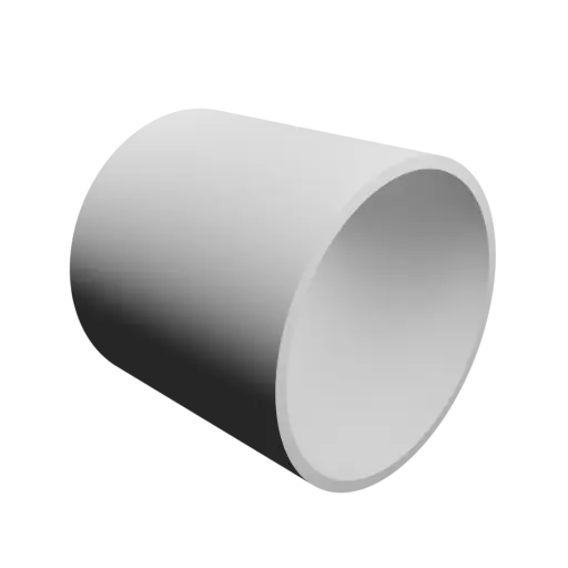 tube STL file OD 40.4 mm, ID 37.4 mm, length 38.1 mm