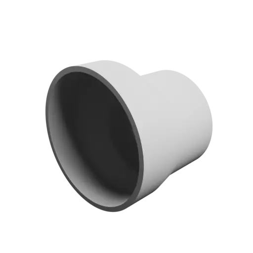 Tube adapter STL 3D file ⌀ 82–61 mm (Length: 59 mm)