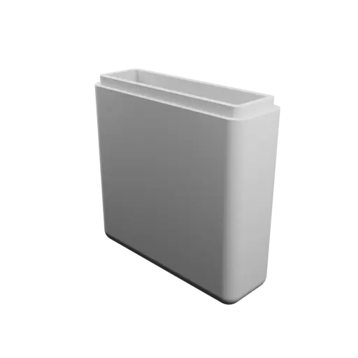 rectangular-base box with lid STL file – 85×28×90 mm, wall thickness 5 mm