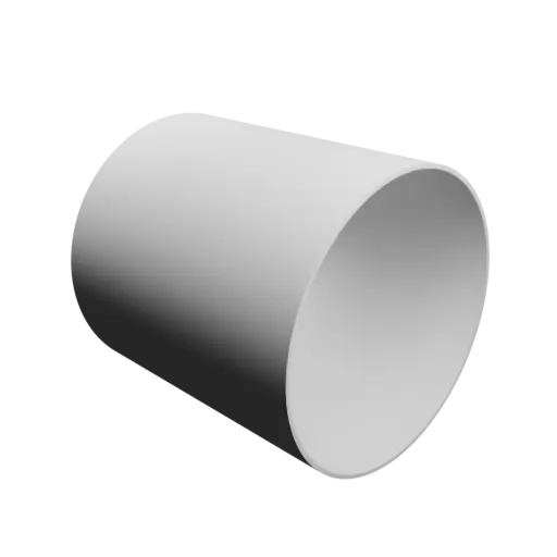 hollow tube STL file OD 28.4 mm, ID 27.6 mm, length 30 mm