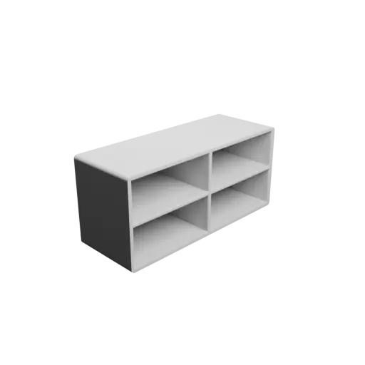 Small parts organizer with 4 drawers 40×16×30 mm STL 3D file, thickness: 2 mm