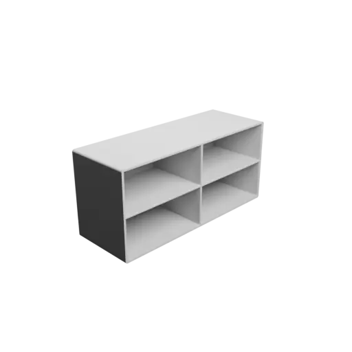 Small parts organizer with 4 drawers 70×30×50 mm STL file, thickness: 2 mm