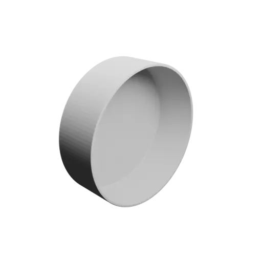 Bowl STL file, inner: base Ø150 mm, top Ø150 mm, height 50 mm - wall thickness 3 mm