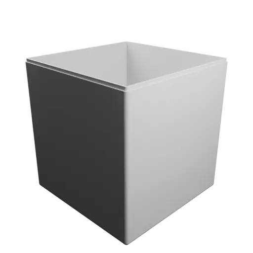 square-base box with lid STL 3D file – 176×176×185 mm, wall thickness 3 mm