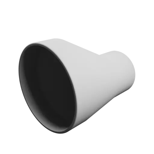 Tube adapter STL file ⌀ 85–46 mm (Length: 84 mm)