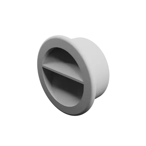 Round air vent STL 3D file ∅ 51 mm, slat angle: 60°