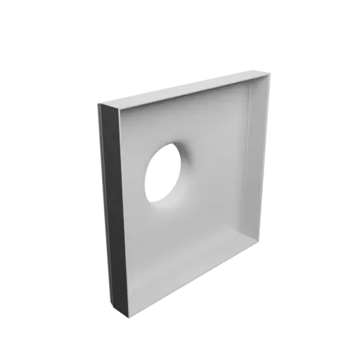 Round-to-Rectangular Tube Adapter STL 3D file ⌀110 mm to 300×300 mm, thickness 3 mm