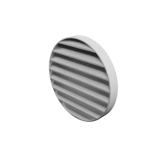 fichier STL Grille d'aération ronde ∅ 206 mm, angle des ailettes : 60°