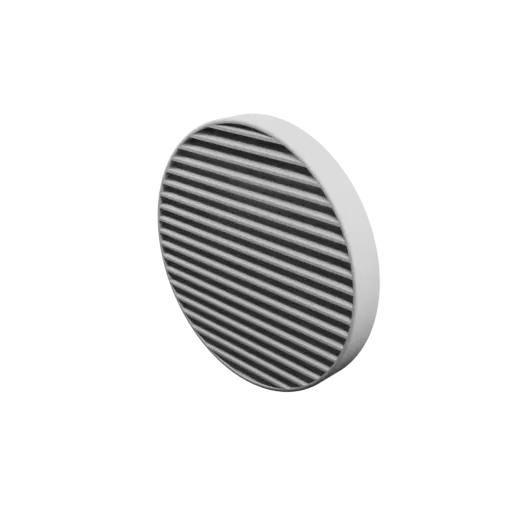 fichier 3D STL Grille d'aération ronde ∅ 206 mm, angle des ailettes : 30°