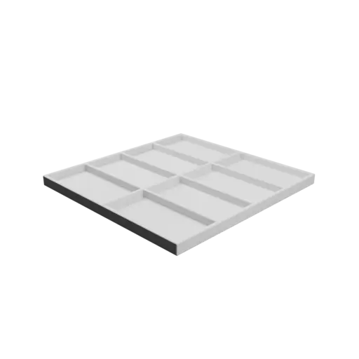 Multi-compartment box STL file: 8 compartments of 83.5×41.5×7 mm