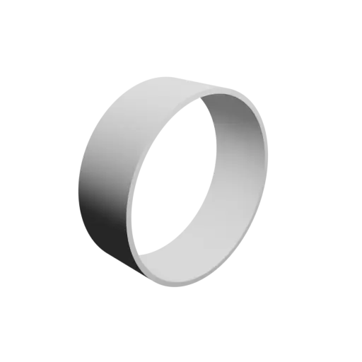 tube STL 3D file OD 57 mm, ID 54 mm, length 20 mm
