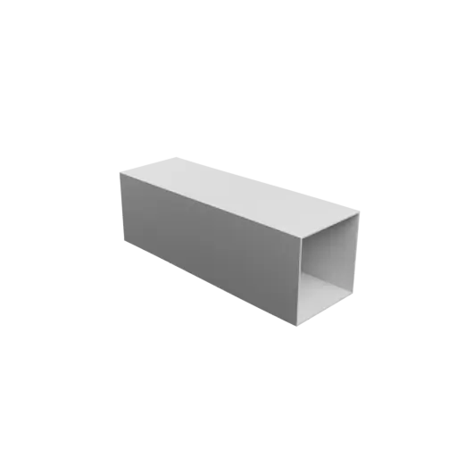 modèle 3D STL Adaptateur de conduit rectangulaire 62x62mm vers 65x65mm - transition: 180mm