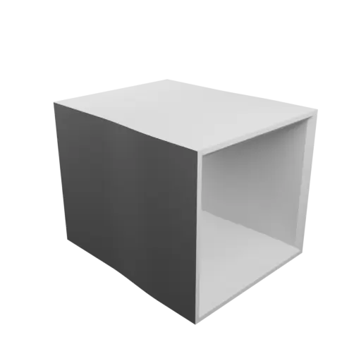 modèle 3D STL Adaptateur de conduit rectangulaire 62x62mm vers 66x62mm - transition: 35mm