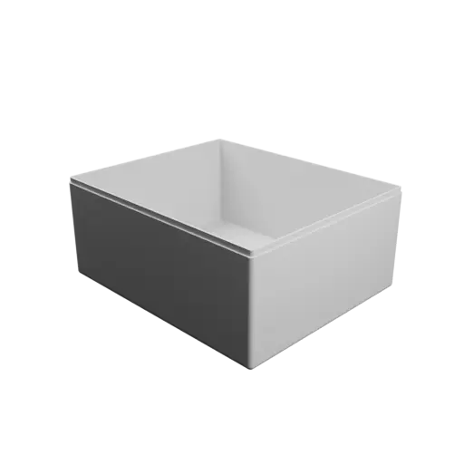 rectangular box with lid STL 3D model – 180×150×80 mm, wall thickness 2 mm