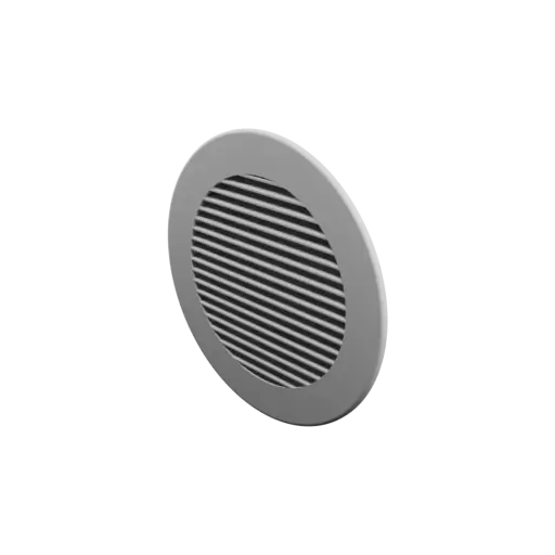 fichier 3D STL Grille d'aération ronde ∅ 125 mm, angle des ailettes : 20°