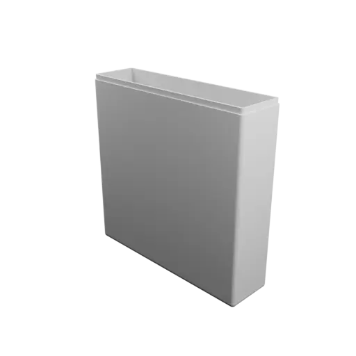 rectangular box with lid STL 3D model – 150×40×150 mm, wall thickness 2 mm