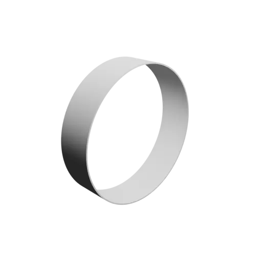 hollow tube STL file OD 118 mm, ID 116 mm, length 30 mm