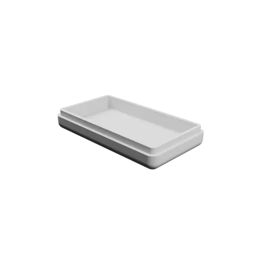 rectangular-base box with lid STL 3D model – 90×50×20 mm, wall thickness 4 mm