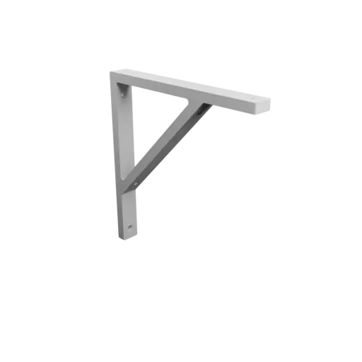 L-bracket 230×240 mm STL file, thickness 12 mm, hole diameter 6 mm