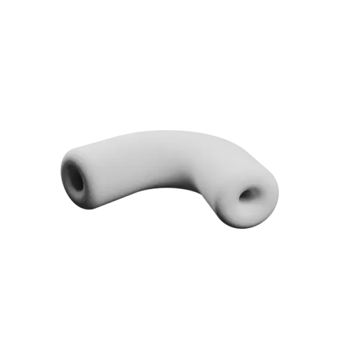 Tubing elbow STL file 120° ⌀OD: 8 mm ⌀ID: 2 mm thickness: 3 mm