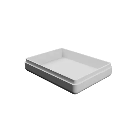 Rectangular box with lid STL file – 80×60×20 mm, wall thickness 3 mm