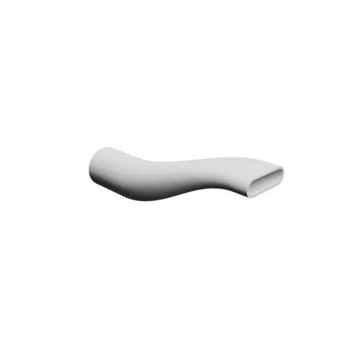 3D Model Oval duct transition adapter STL 3D file 38.7x38.6&nbsp;mm to 50x14&nbsp;mm – transition: 120&nbsp;mm