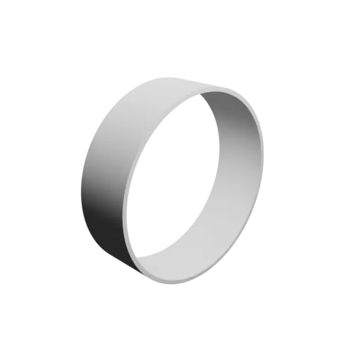 Tube STL 3D model OD 82 mm, ID 78.5 mm, length 25 mm