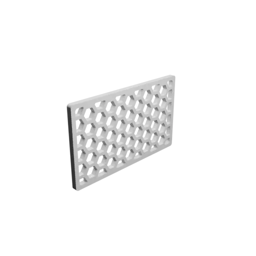 Honeycomb grille STL 3D file, 50x30mm, mesh: 4mm