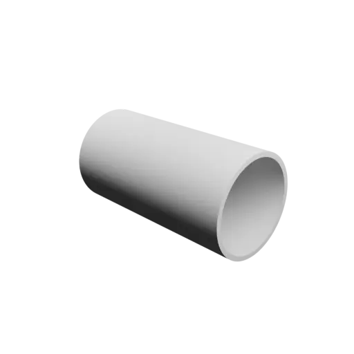 Tube STL 3D file OD 21 mm, ID 19 mm, length 40 mm
