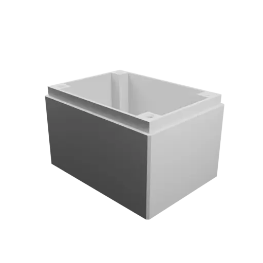 Enclosure with screw-mounted lid STL file: 75×55×50 mm