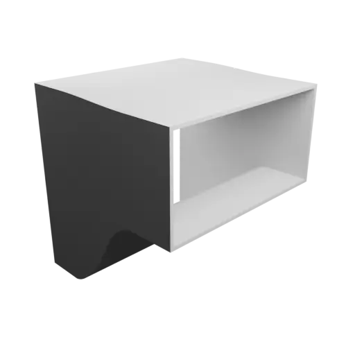 Rectangle-to-rectangle duct adapter STL 3D file 112x112 mm to 112x56 mm – transition: 52 mm