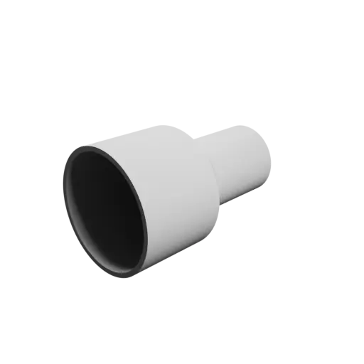 Tube adapter STL 3D file ⌀ 49–30 mm (Length: 80 mm)